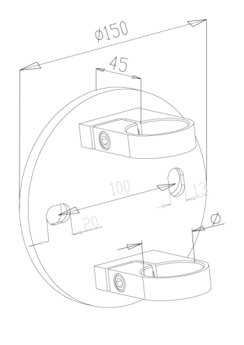 Side Fix Brackets - Model 1010 CAD Drawing